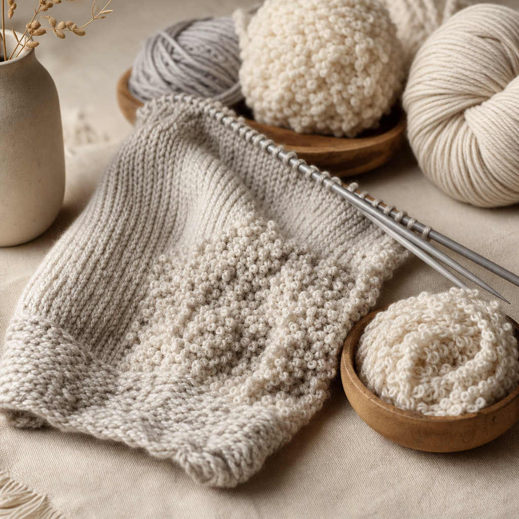 How to Mix Textures in One Project: Combining Smooth and Bouclé Yarns