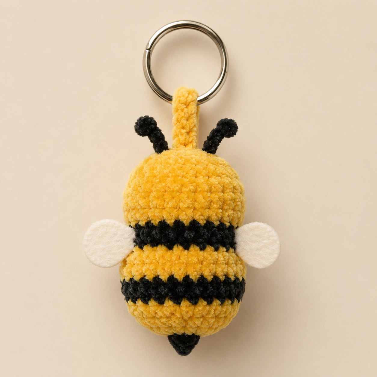 Velvet Baby Bee Keychain