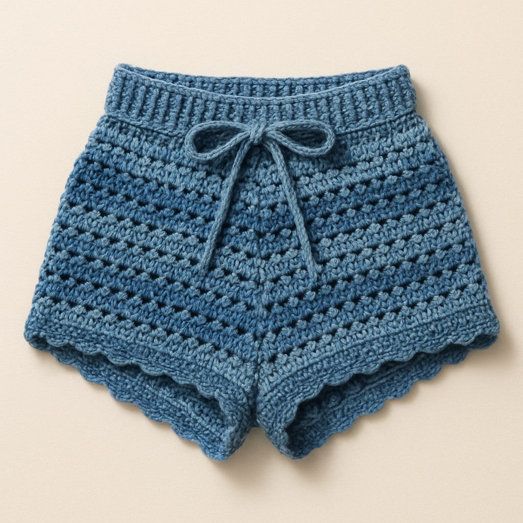 Yarnspresso — Blue Breeze Crochet Festival Shorts — Crochet Pattern