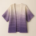 Yarnspresso — Ecru and Purple Breeze Beach Kimono — Knitting Pattern