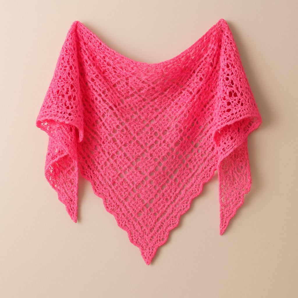 Yarnspresso — Neon Breeze Boho Lace Shawl — Knitting Pattern