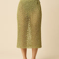 Yarnspresso — Olive Mesh Beach Skirt Cover-up — Knitting Pattern
