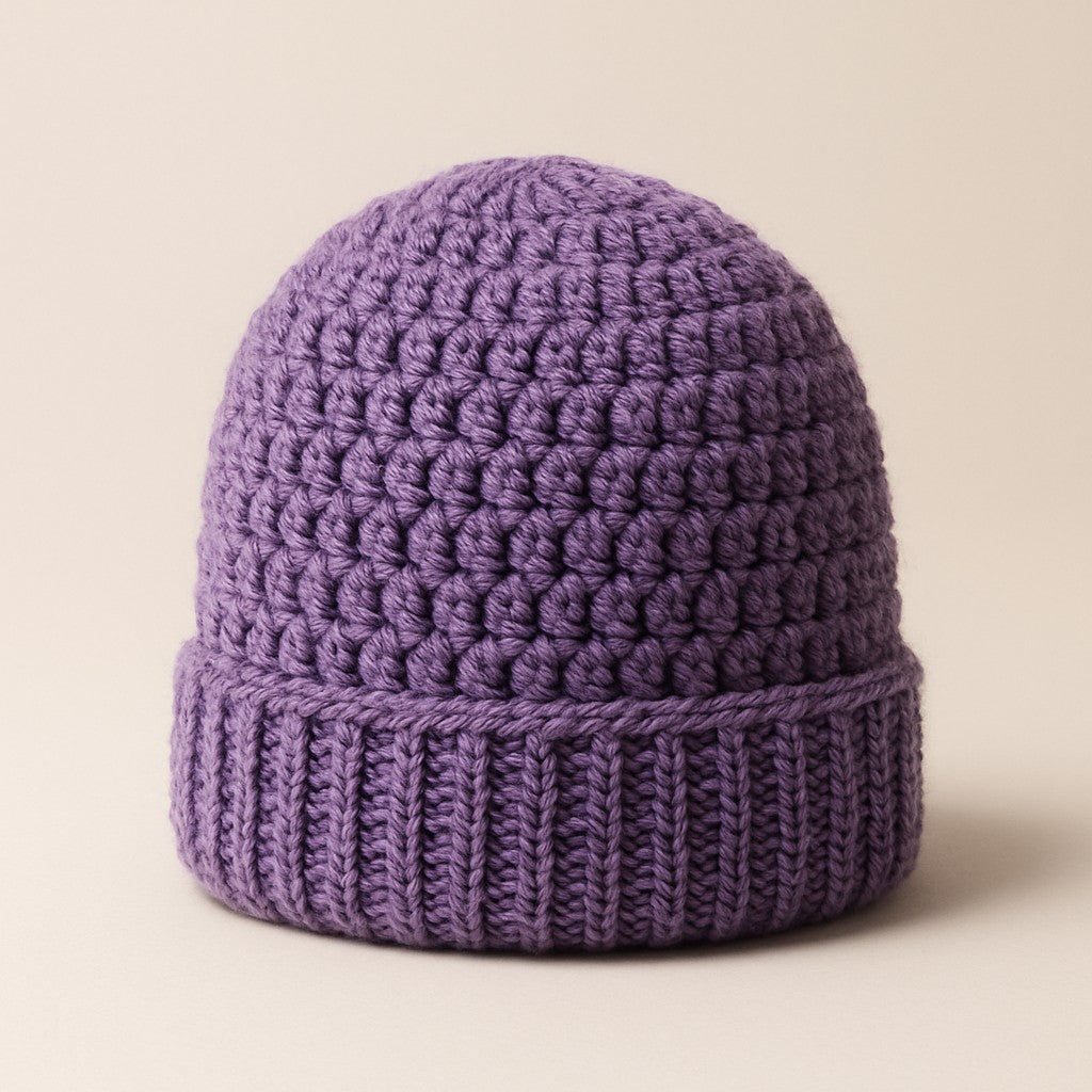 Yarnspresso — Purple Harmony Beanie Crochet Pattern — Saver Purple 2 Crochet Pattern
