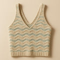 Yarnspresso — Seaside Waves V-Neck Crop Top