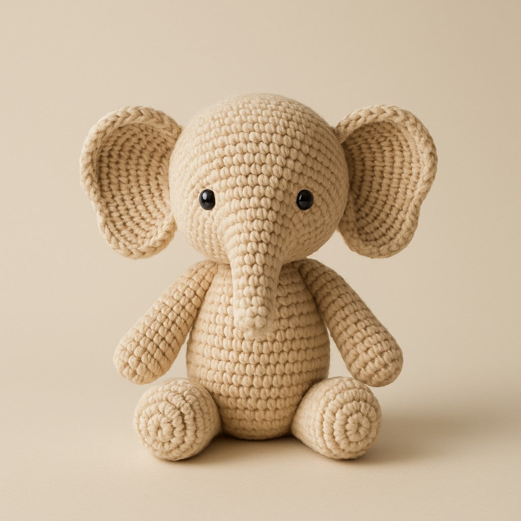 Yarnspresso — Sunny the Baby Elephant — Amigurumi Cotton Crochet Pattern