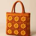 Yarnspresso — Sunset Beach Tote Bag with 3D Flower Granny Squares — Crochet Pattern