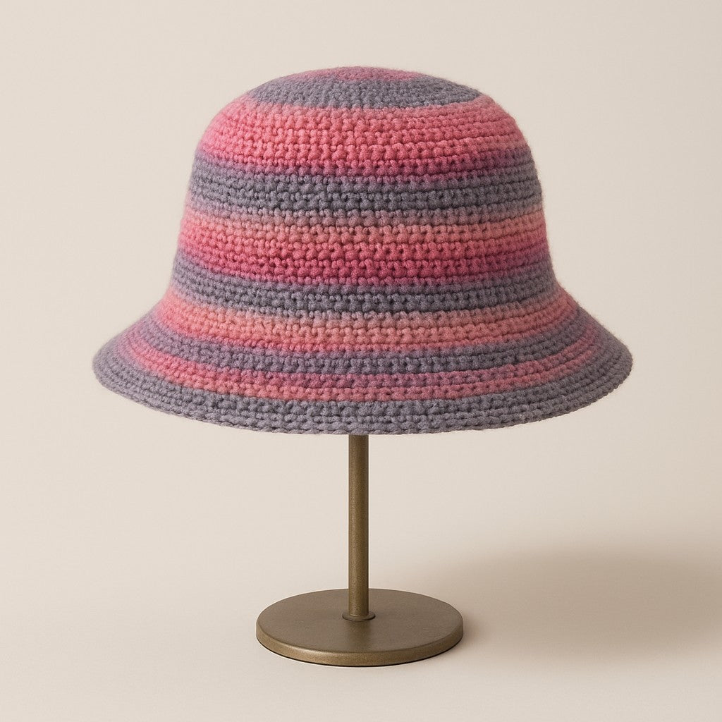 Yarnspresso — Sunset Stripes Summer Sun Hat — Crochet Pattern