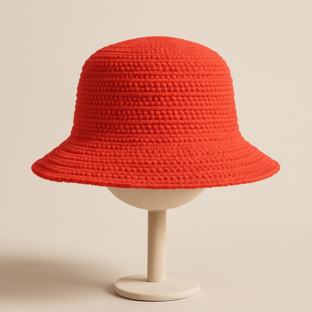 Yarnspresso — Tomato Red Summer Sun Hat — Crochet Pattern