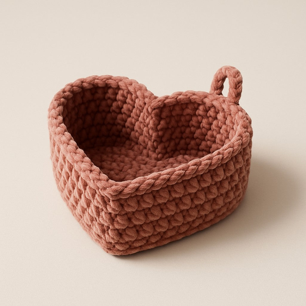 Yarnspresso — Velvet Heart Basket Valentine Crochet Pattern