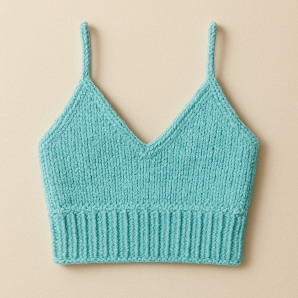 Yarnspresso — Velvety V-Neck Crop Top — Knitting Pattern